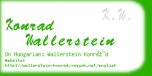 konrad wallerstein business card